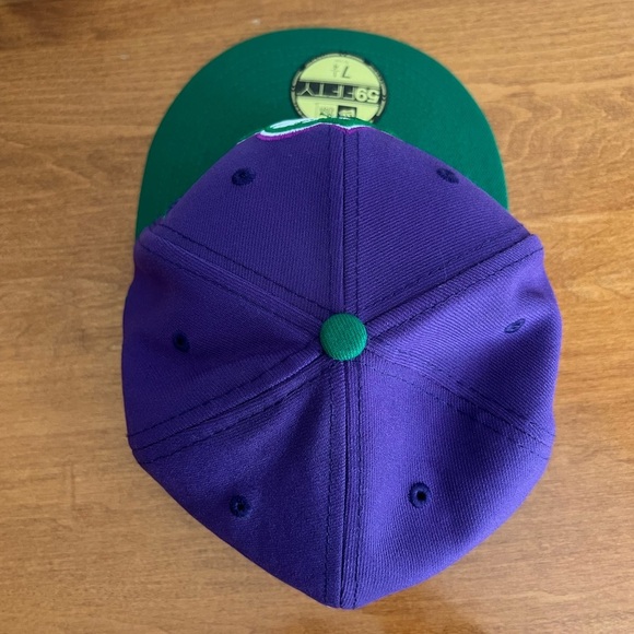 59Fifty Baseball Hat Colorado Rockies Big League Chew Ground Ball Grape 7 1/4 - Picture 6 of 13